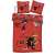 Комплект спално бельо Miraculous Ladybug и Cat Noir, калъф за завивка 140x200cm и калъфка за възглавница 63x63cm, червен с черни и червени герои, микрофибър