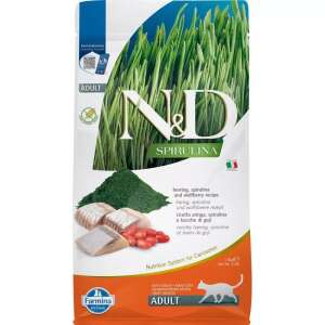 N&D Spirulina Felnőtt Macskaeledel, 1,5kg-os zsák, Heringe, Spirulina és Csipkebogyó recept - N&D