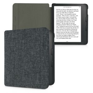 Калъф за Kobo Libra 2, Kwmobile, сив, текстилен, 57173.19 131485045 - Технически статии и електроника