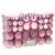 Springos 100-piece pink Christmas ornament set in clear packaging