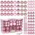 Springos 100-teiliges rosa Weihnachtskugel-Set in Verpackung