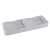 Gray 2-compartment cutlery drawer organizer