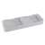 Grey plastic cutlery organizer with two compartments