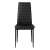 ModernHome black dining chair with upholstered seat and backrest, front view