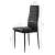 ModernHome black dining chair with upholstered seat and backrest, dimensions