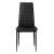 ModernHome black dining chair with upholstered seat and backrest, front view