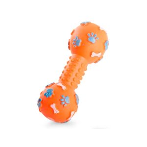 Squeaky Rubber Dumbbell Dog Bone Toy 138472122 - Pet Care