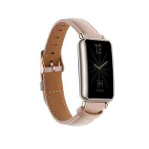 Huawei Watch Fit mini z brązowym skórzanym paskiem Kwmobile - Pasek do inteligentnego zegarka