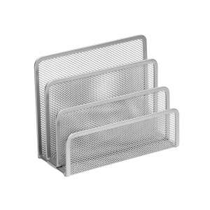 Fémhálós Levéltartó - 3 Rekeszes - Ezüst