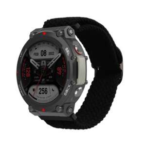 Czarny nylonowy pasek Kwmobile do smartwatcha Huami Amazfit T-Rex 2 - Kwmobile Pasek do inteligentnego zegarka