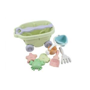 MAGNI Öko-Sandkasten-Set mit Wagen und Zubehör - Grün - Magni