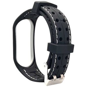 Czarny pasek zamienny do Xiaomi Mi Band 5/6 - Pasek do inteligentnego zegarka
