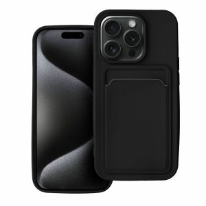 iPhone 15 Pro black card holder case - Haffner