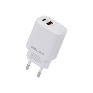 Beline Ład. siec. 1x USB-C + 1x USB 30Wbiała /white (only head) PD 3.0 + QC 3.0  BLN2CW30 GaN 133775306 - Kabel USB
