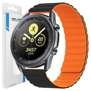 Belife Fekete és Narancssárga Mágneses 20mm Óraszíj Okosórához - Okosóra szíj