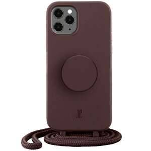 Just Elegance PopGrip iPhone 11 Pro case with a brown strap - Phone Case