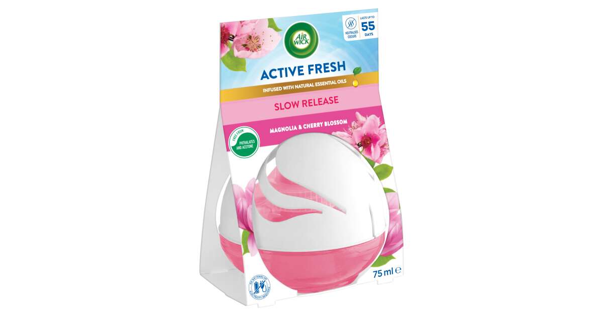Air Wick Active Fresh Air Freshener Ball - Magnolia and Cherry Blossom 75ml  