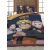Naruto Shippuden bedding set 140x200 cm on a bed, featuring Naruto, Sasuke, and Sakura