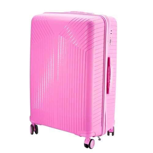 Valiză Dollcini Világjáró Bőrönd 20" roz, cu carcasă rigidă