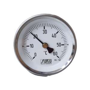 Bimetalový teplomer 63/0+60°C/100mm G1/2, priemer 63mm, rozsah teplôt 0-60°C, značka SUKU - Izbové teplomery