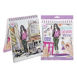Grafix Fashion Design Book with stickers and stencils, 36 pages, 5 templates, and stickers included, for kids to design their own fashion - Grafix