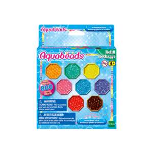 Aqua Beads Refill Pack, 800 Jewel Beads, 8 Colors, for Arts and Crafts, Creative Play - Bead & Bead Stringing Kit