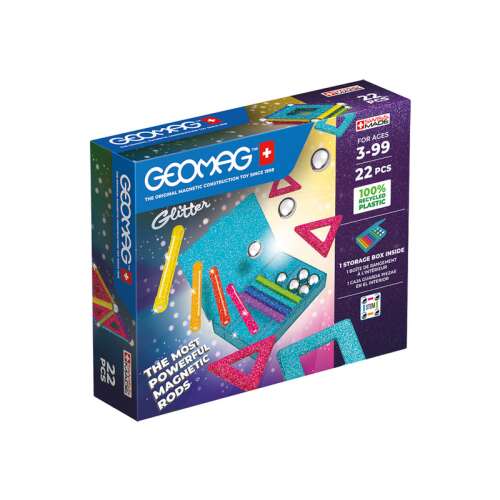 Geomag Glitter Panely Recycled 22 ks