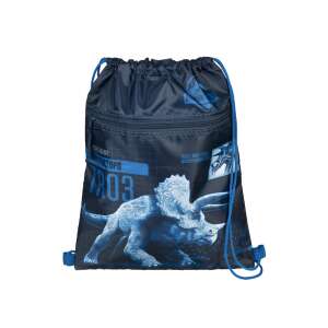 Ghiozdan cu snur Jurassic World, albastru cu un design Triceratops, perfect pentru școală sau sport - Saci sport