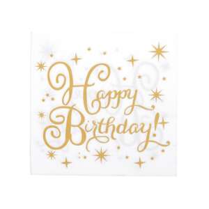 Happy birthday 16 ks servítok 33x33 cm