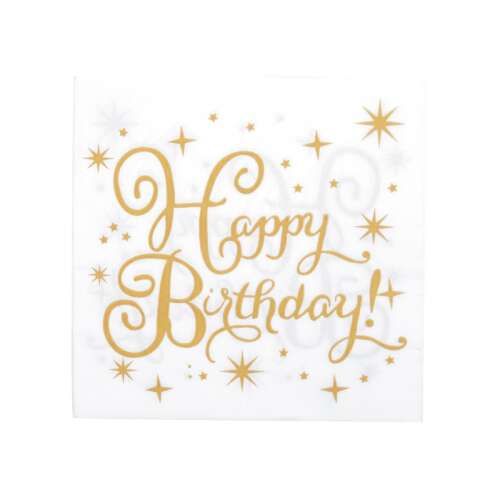 Happy birthday 16 db-os szalvéta 33x33 cm