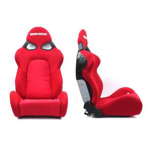Bride piros szövet sport autós ülés, elülső és oldalsó nézet - Autóülés
