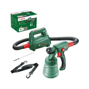 Bosch EasySpray 18V bezdrôtová striekacia pištoľ, v krabici, s hadicou, čistiacou kefou a popruhom na prenášanie