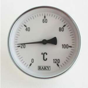Raky 63mm bimetalový teplomer pre vykurovacie potrubia, 0-120°C - Izbové teplomery
