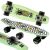 ReDo green skateboard with pineapple design, multiple angles