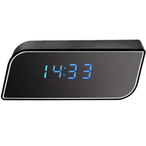 iUni SpyCam IP99 versteckte Kamera Uhr, schwarz, digitale Uhr, Full HD, 150 Grad Weitwinkel, Nachtsicht, Bewegungserkennung