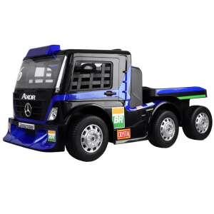 Mercedes Benz akkumulátoros egyszemélyes félpótkocsis kamion kék színben 143x72x67 cm 74927723 Elektromos jármű - Elektromos kamion