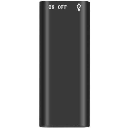 iUni W424 Mini-Sprachrekorder, schwarz, Vorderansicht