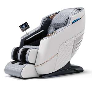 Pepita 6606 PRO Masážne kreslo na celé telo (LCD displej + bluetooth) #bielo-sivé