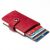 iUni P2 Dark Red RFID Wallet with cards, close-up