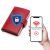 iUni P2 Dark Red RFID Wallet with RFID protection demonstration