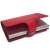 Red leather RFID blocking wallet with 6 card slots, iUni P2