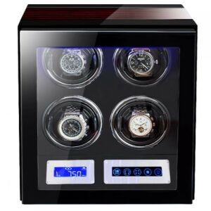 iUni Luxury Winder 4, Mahogany Watch Winder Box 142577508 - Dressing Accessory