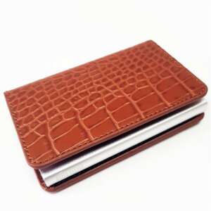 Brown crocodile embossed leather RFID blocking wallet, iUni P1 - IUni