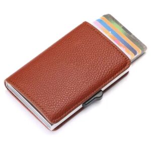 iUni P6 RFID Geldbörse, 12 Karten, Braun 144040183 - IUni