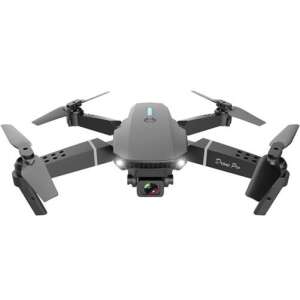 Dron iUni E88 Pro, čierny, so skladacími ramenami, 4K kamera, pohľad spredu - IUni