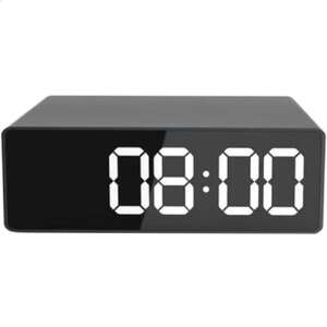 iUni IP33 Digital Clock Hidden Spy Camera, Black - Decoration