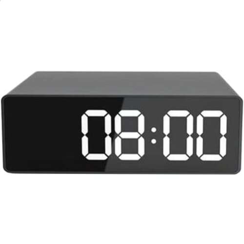 iUni IP33 Digital Clock Hidden Spy Camera, Black