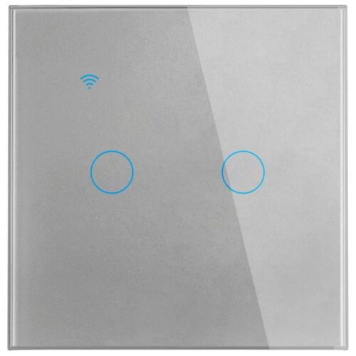 iUni 2-fach Smart Touch Lichtschalter mit Glasplatte