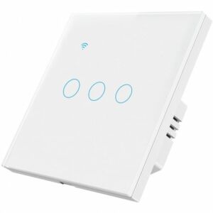 iUni 3F Intelligenter Touch Lichtschalter, 3-Wege, schräge Ansicht - IUni