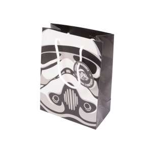Pungă cadou Stormtrooper, pungă cadou cu tematică Star Wars, pungă cadou alb-negru, pungă cadou de dimensiuni medii - Nonbrand Pungi cadou